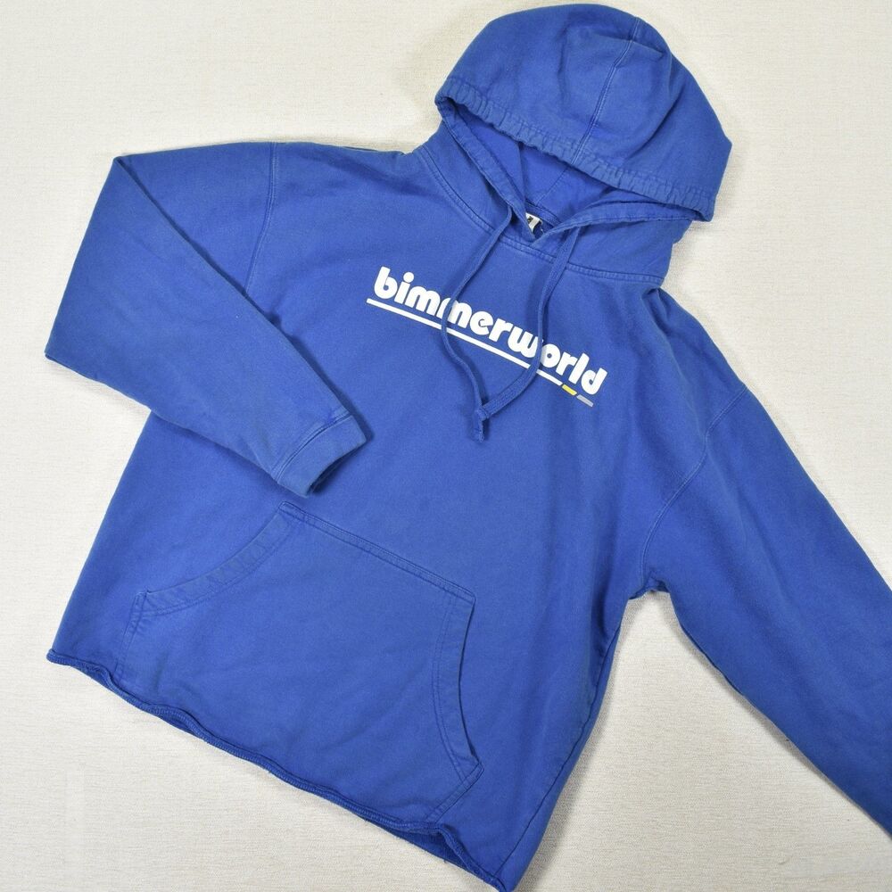 Bimmerworld Hoodie Mens L Royal Blue BMW Racing Performance Pullover Sweatshirt